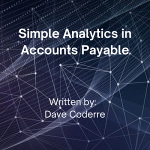 Simple Analytics in Accounts Payable